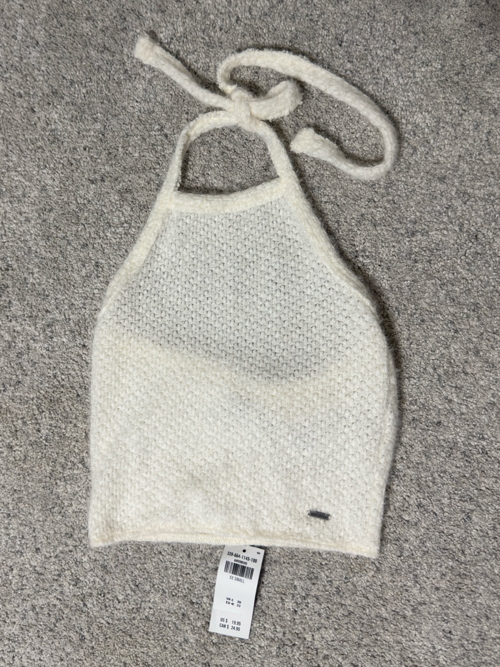 Hollister Cream Halter Knit Tank Top - Women Sweater